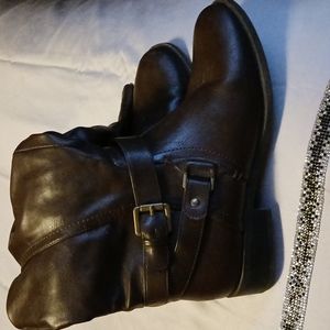 White mountain Liona ,wide calf riding boot- brown